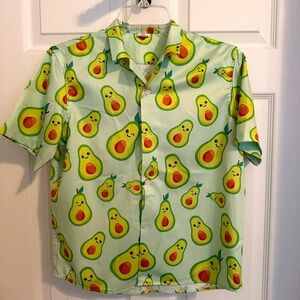 Avocado Hawaiian style shirt. Kids unisex. Size 12-13 year old. Like new